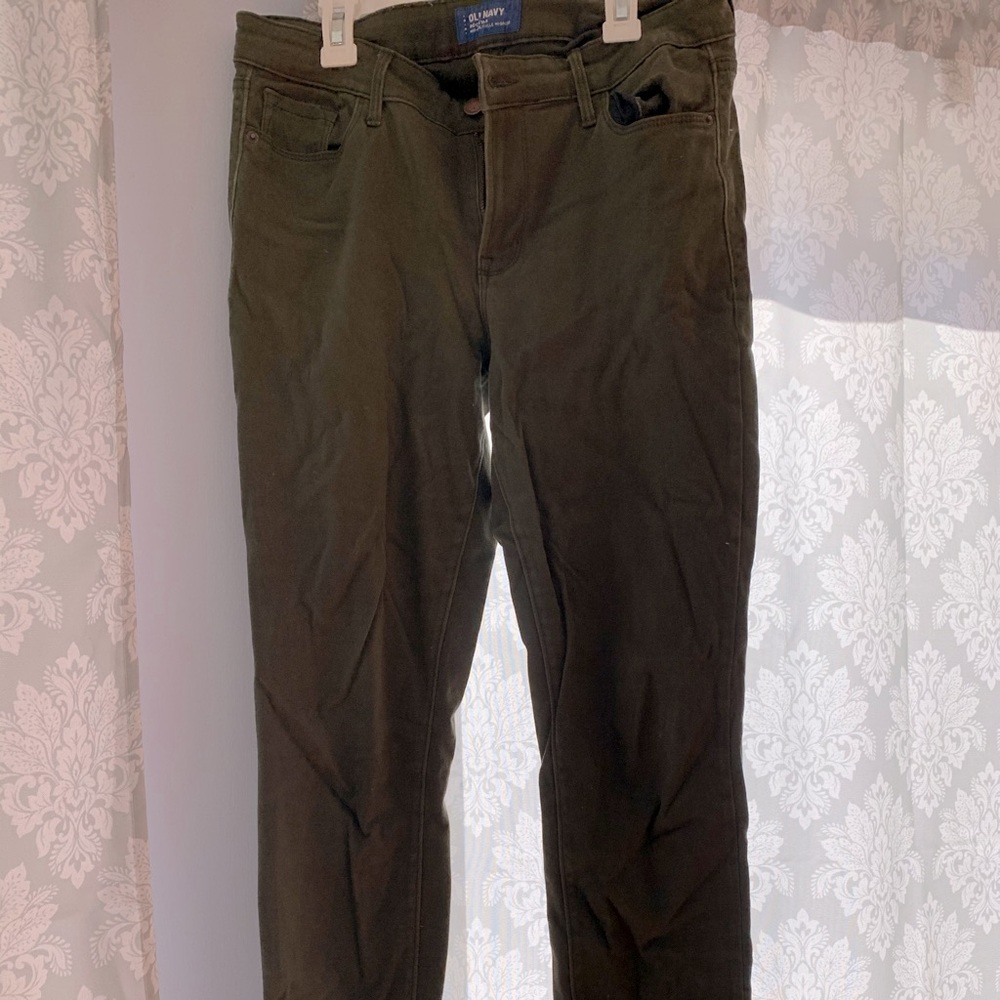 Old Navy Rockstar olive jeans